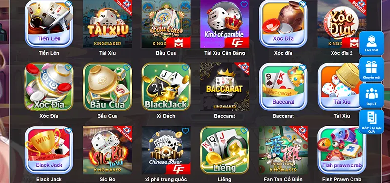 Sảnh game bài trực tuyến hấp dẫn người chơi bởi những trò chơi quen thuộc và phổ biến